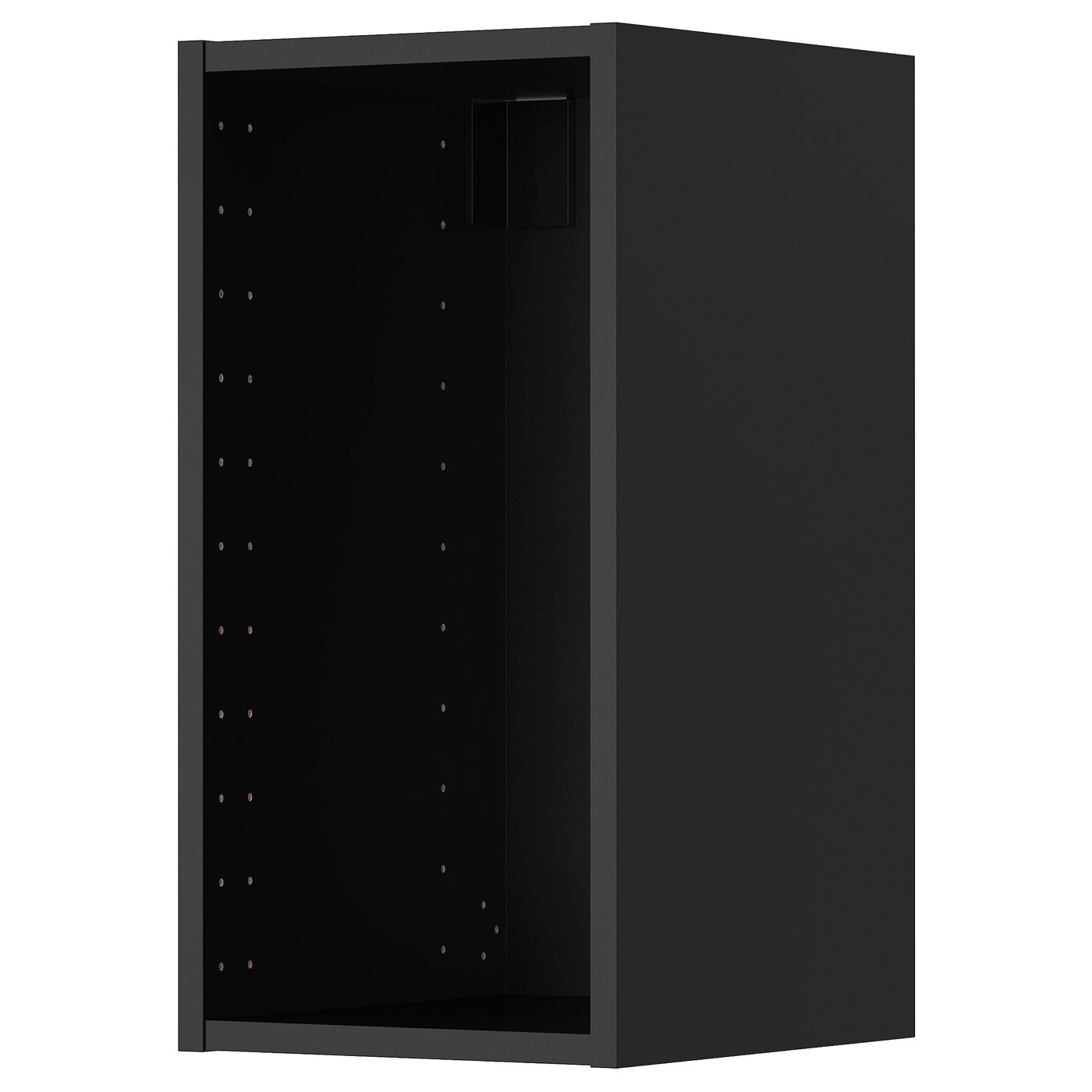 METOD wall cabinet, black-grey, 30x37x60 cm