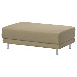 UPPÅKRA cover for footstool, Johanneshov brown-beige