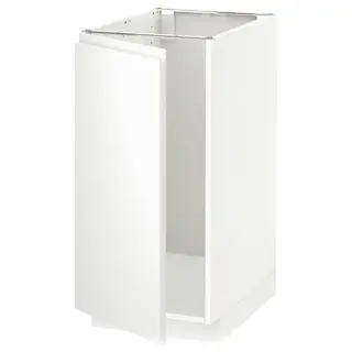 METOD base cab f sink/waste sorting, white/Voxtorp matt white, 40x60 cm