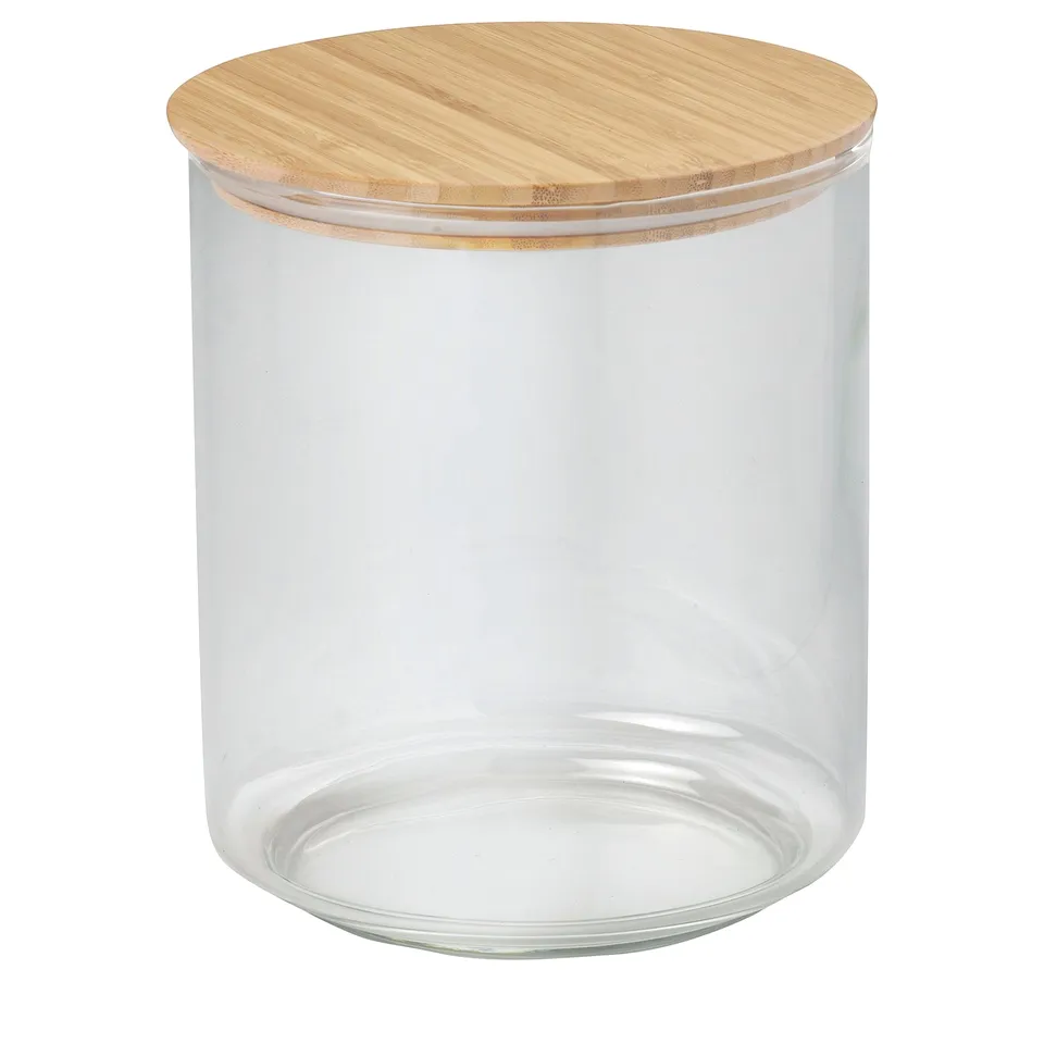 EKLATANT glass jar with bamboo lid.