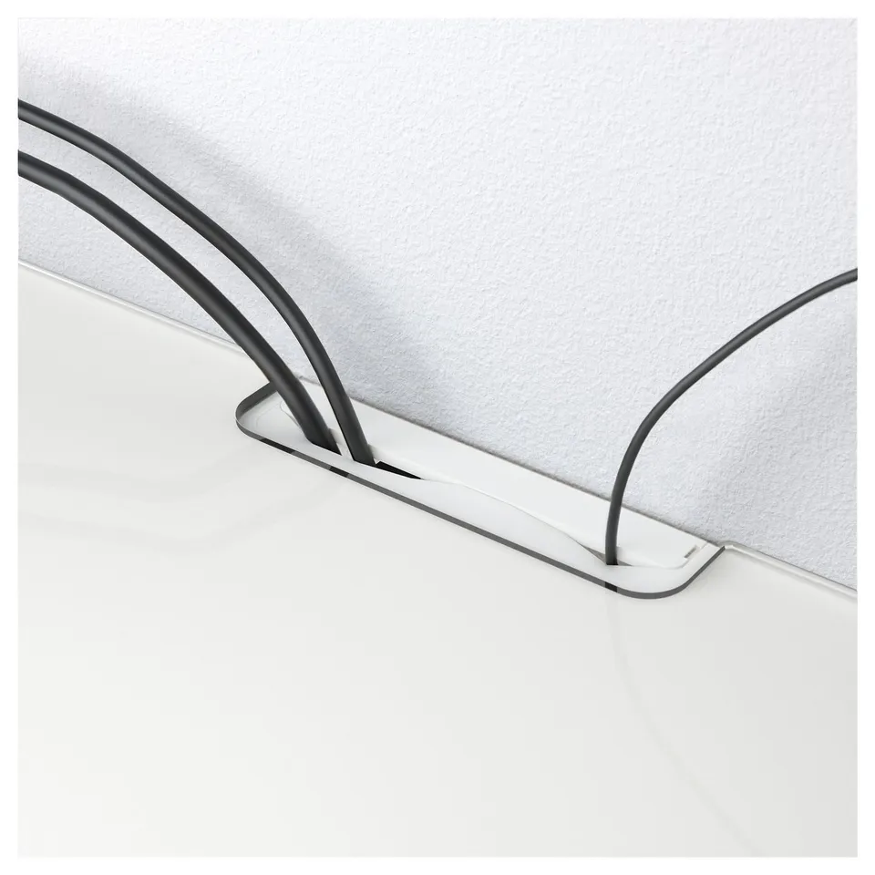 BESTÅ Top panel for TV, glass/white, 180x40 cm