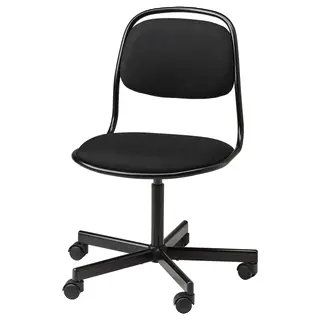 ÖRFJÄLL swivel chair, black/Vissle black
