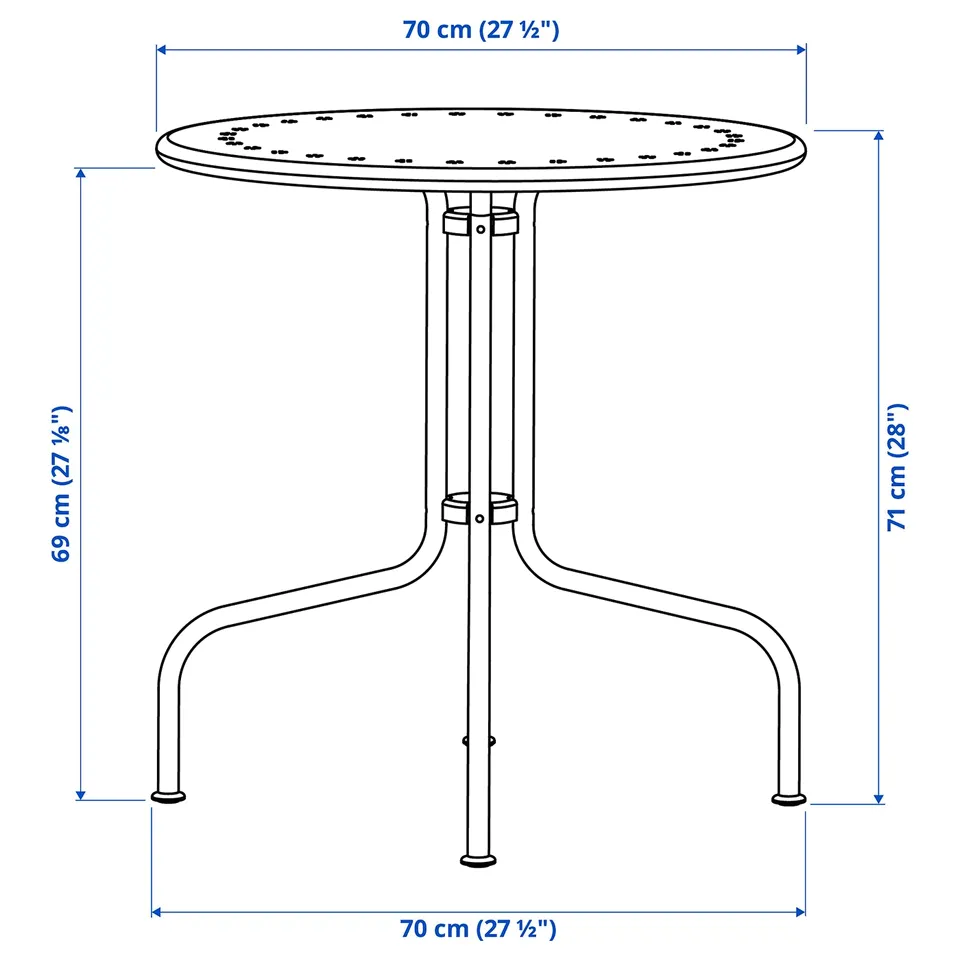 Illustration with measurements for the product: LÄCKÖ.
