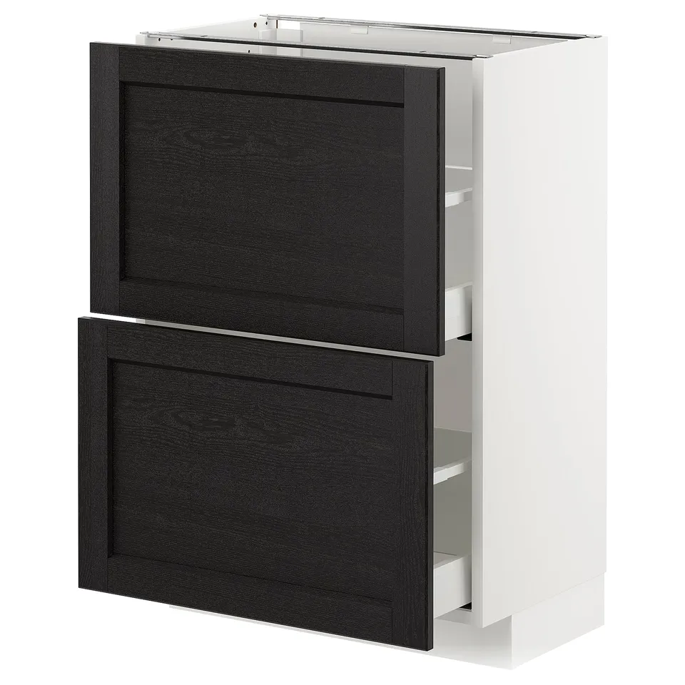 METOD kitchen cabinet with 2 drawers