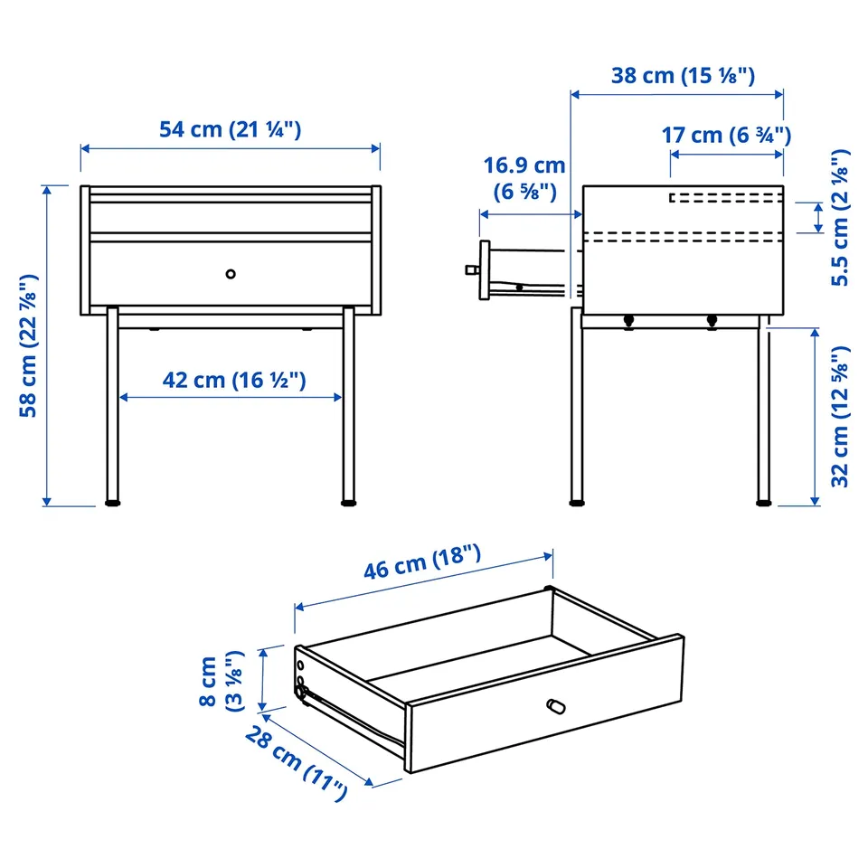 RÅDMANSÖ Bedroom furniture, set of 3, brown walnut effect, 150x200 cm