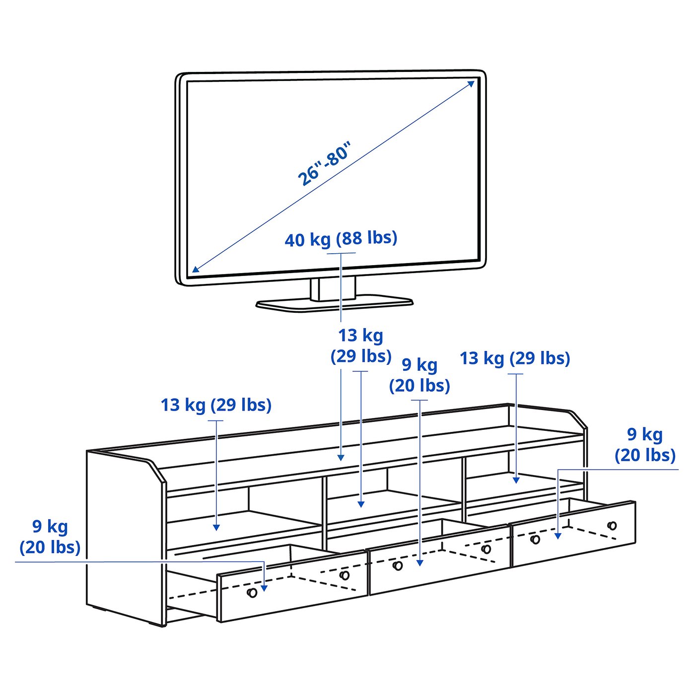 Illustration with measurements for the product: HAUGA.