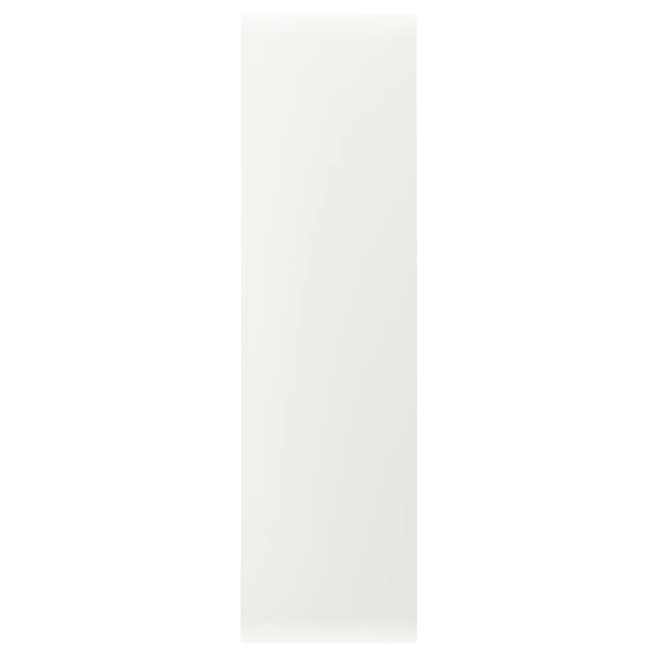 A FÖRBÄTTRA item, a rectangular panel in white colour, made of fiberboard, acrylic, and polyester paint.