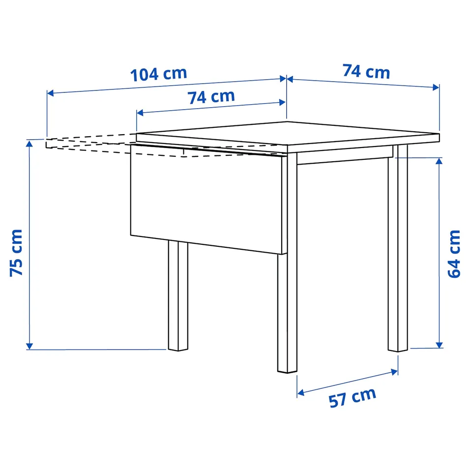 part: NORDVIKEN / HÖGVED table and 2 chairs