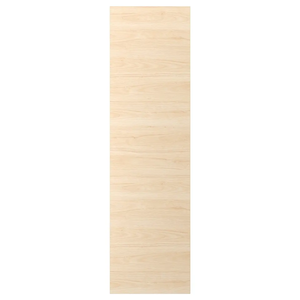 ASKERSUND light ash wood door panel, rectangular shape, laminated surface.