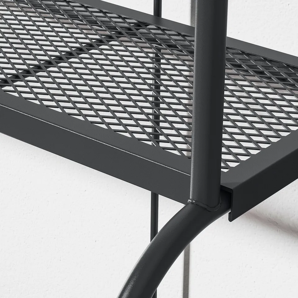 LÄCKÖ Shelving unit, grey outdoor/indoor, 92x76 cm