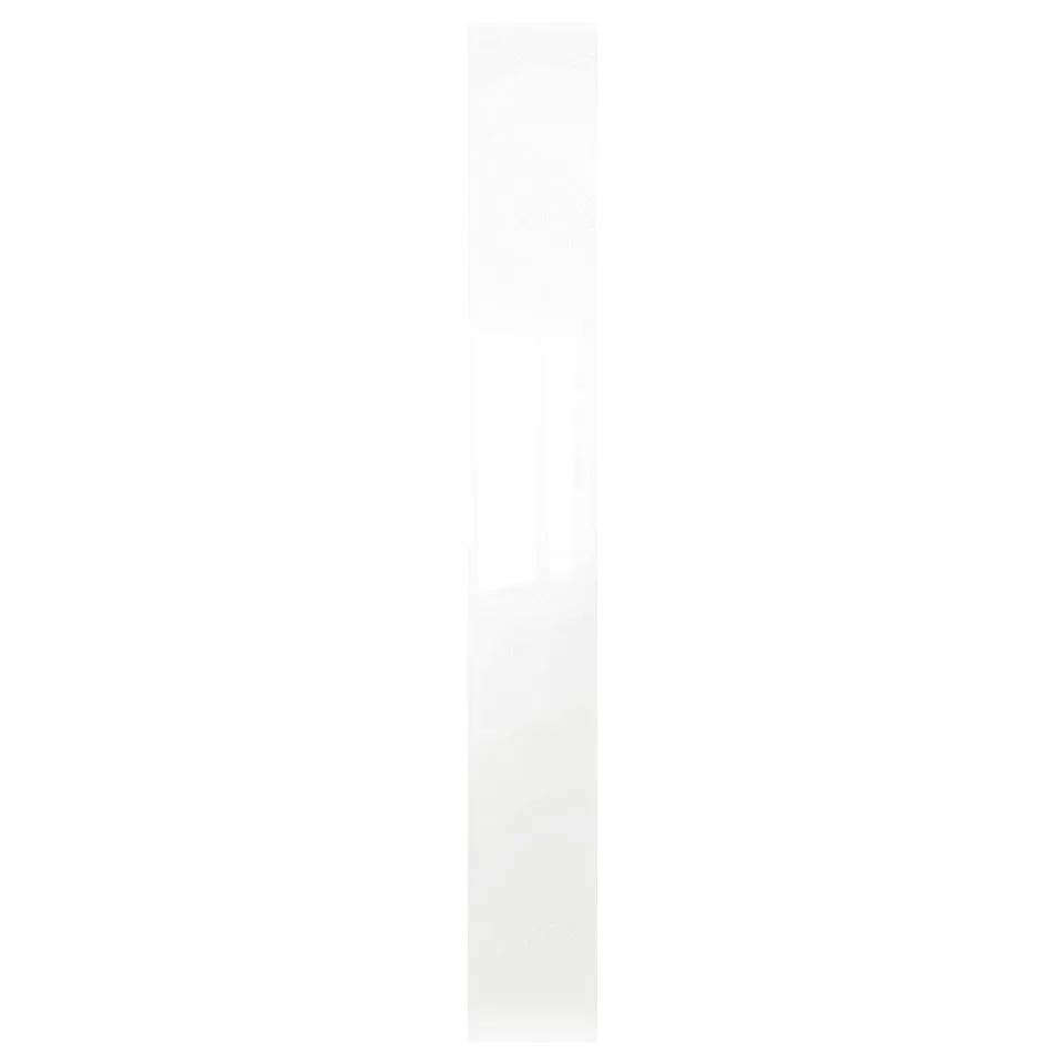 The FARDAL door in white, high-gloss, rectangular, with glossy finish and plastic foils.
