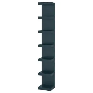 LACK wall shelf unit, black-blue, 30x190 cm