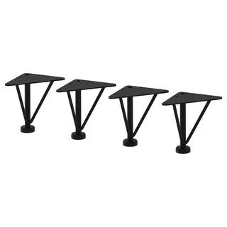 EKET leg, metal/black, 10 cm
