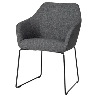 TOSSBERG chair, metal black/Gunnared dark grey