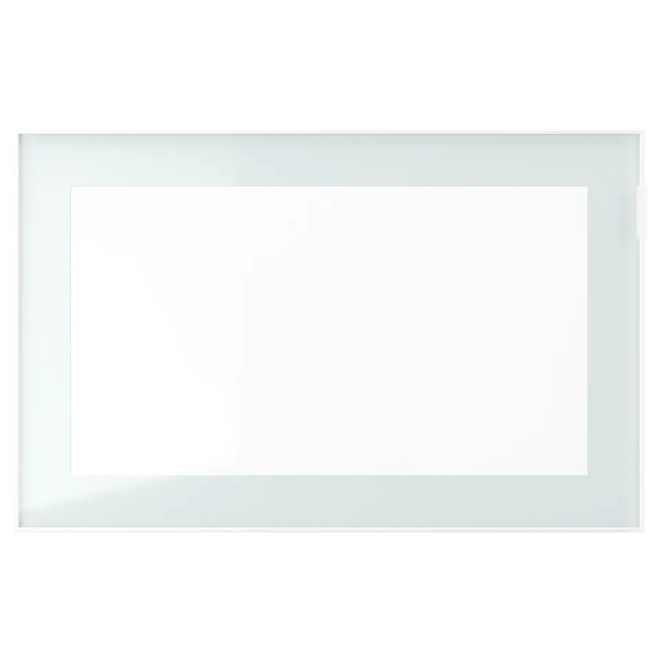 GLASSVIK: white glass door, sleek frame, modern design for cabinet.