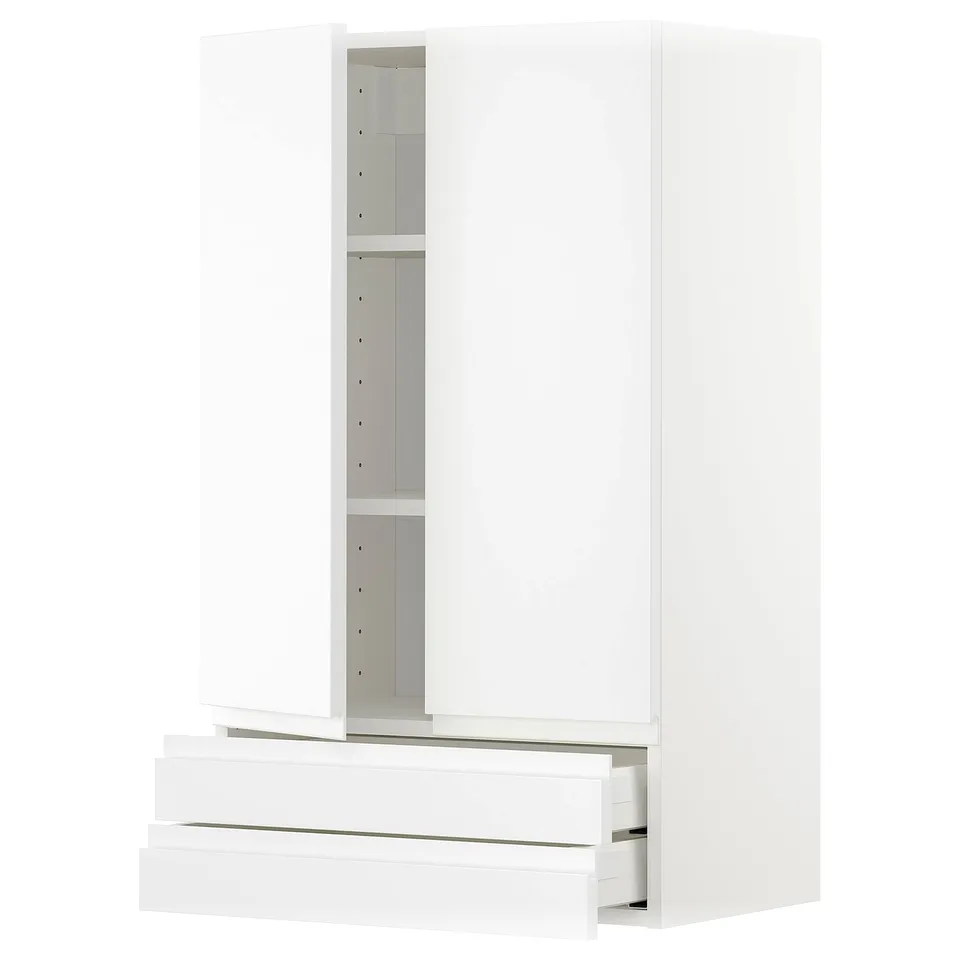 White METOD kitchen cabinet, modern minimalist design.