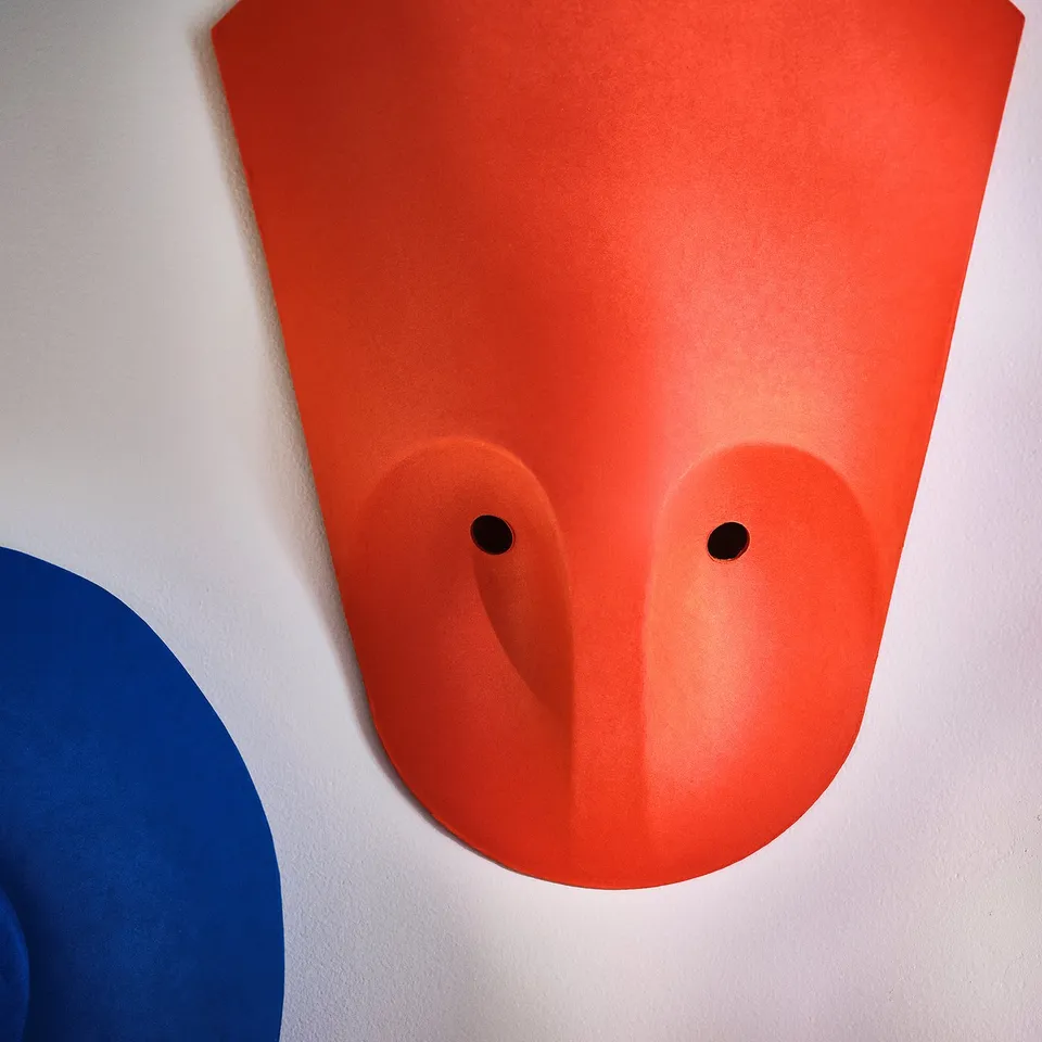 IKEA PS 2026 Wall decoration, set of 3, pink red/blue