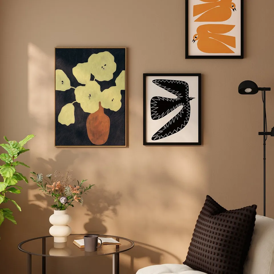 BLODFLÄDER Picture, bold florals, 50x70 cm