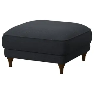 ESSEBODA footstool, Knäbäck anthracite/brown, Width 77 x Depth 77 x Height 44 cm