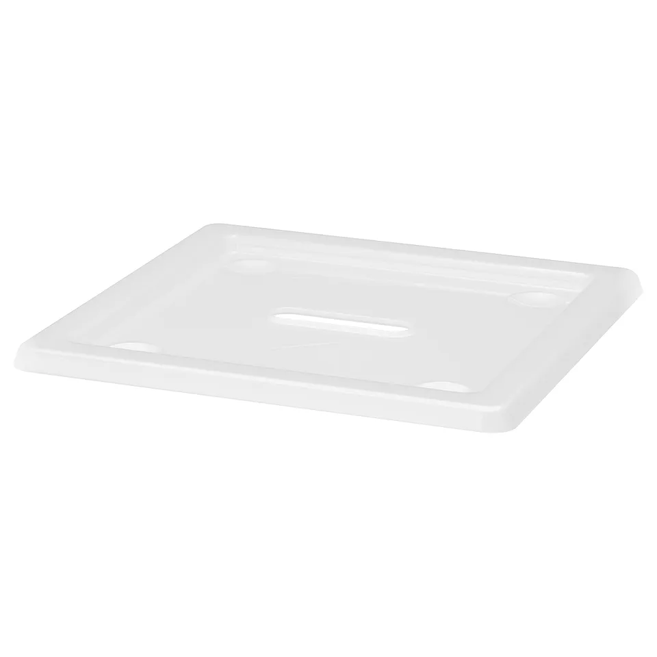 VESSLA clear lid, square, polypropylene, fits crates, stackable.