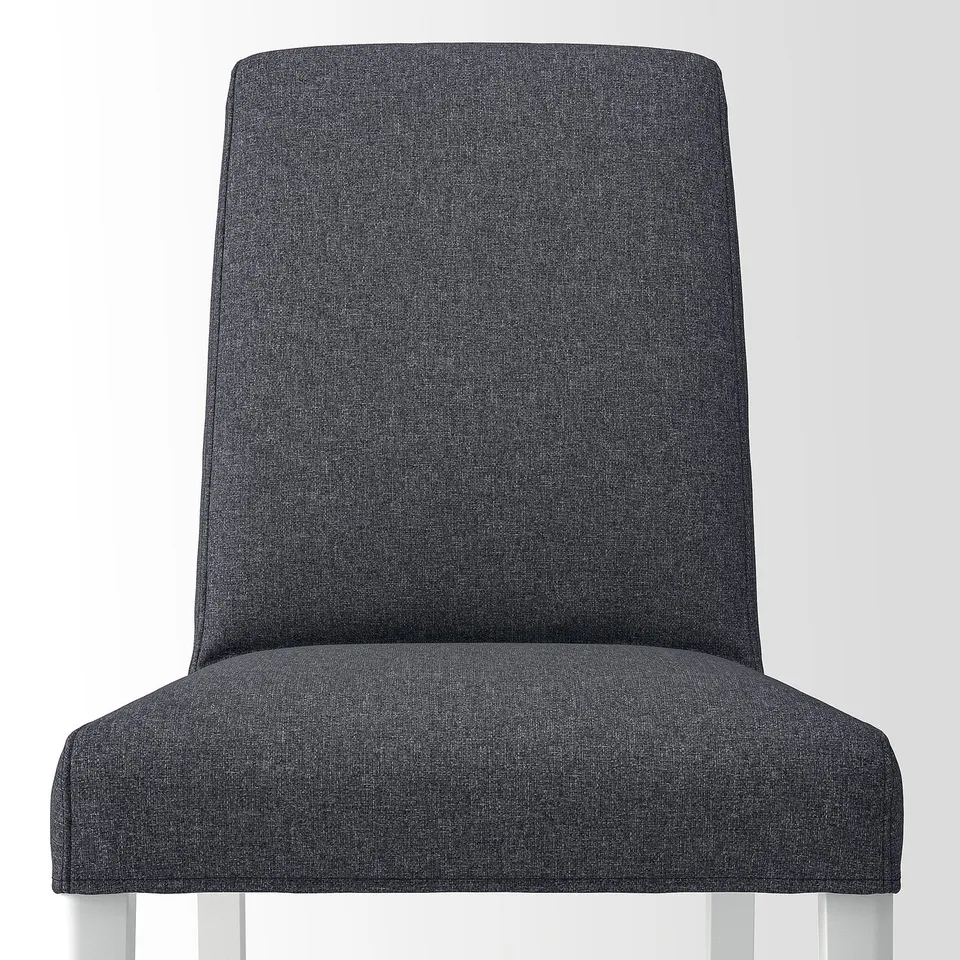 NÄSINGE / BERGMUND Table and 2 chairs, white/Gunnared medium grey white, 80x60 cm