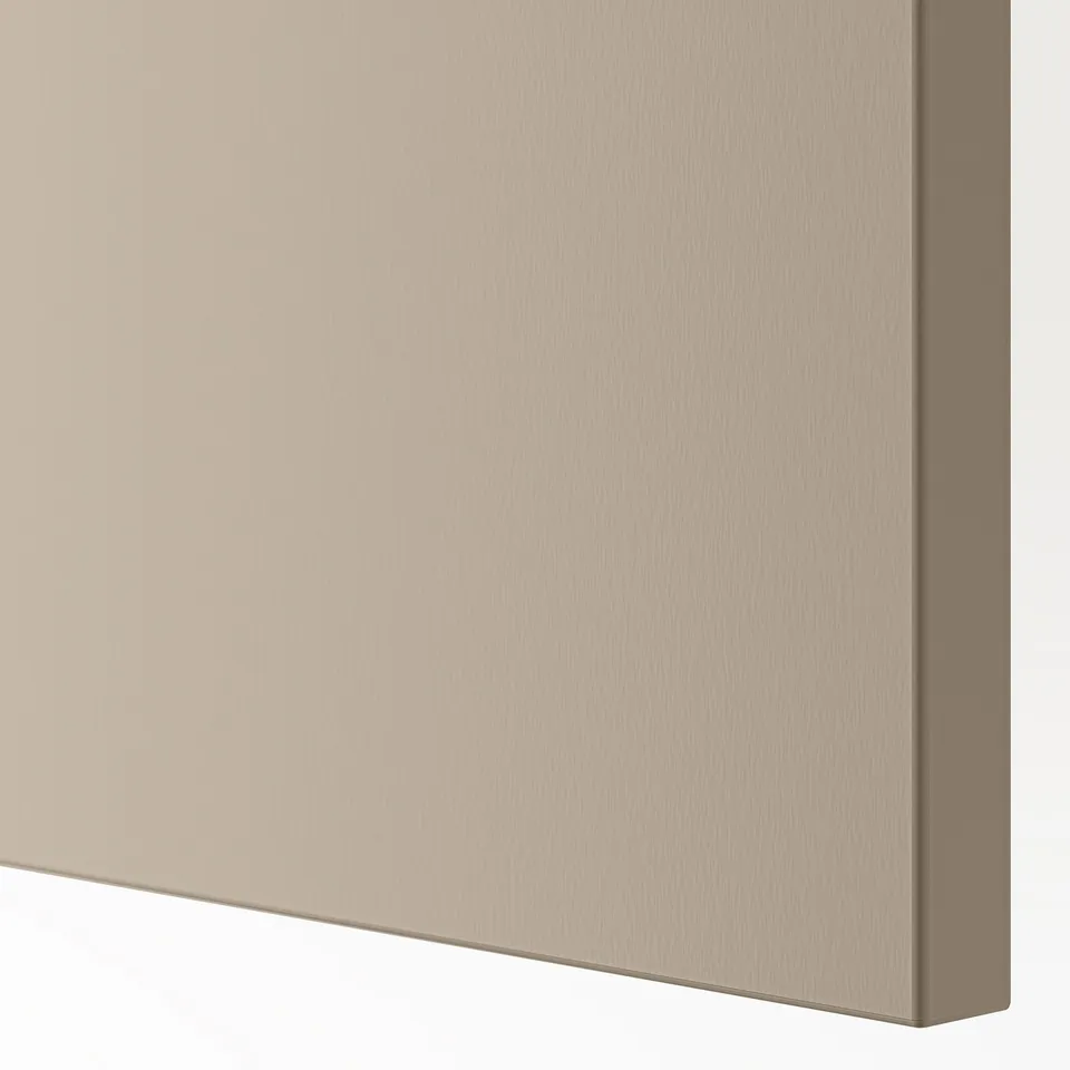 Close-up of a beige textured flat panel, showcasing smooth finish and clean design.