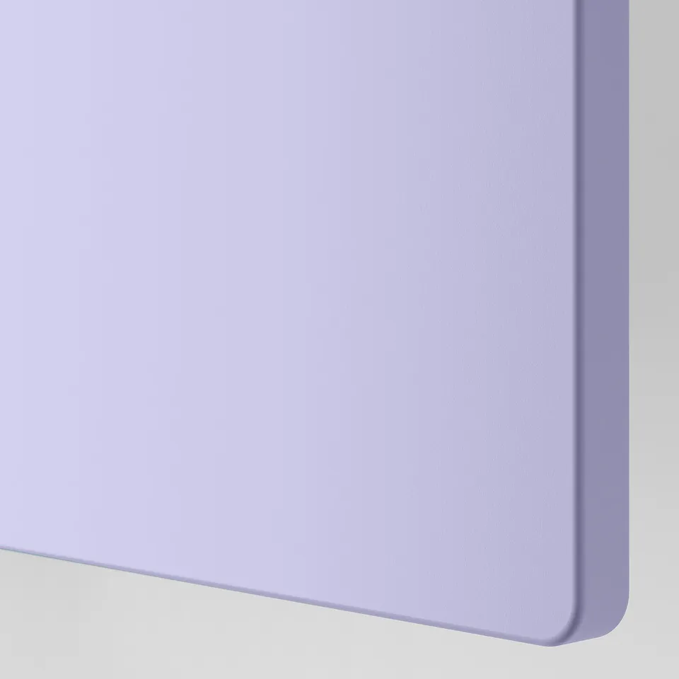 A smooth, lavender-colored fiberboard with rounded edges, showcasing high-quality finish and precision craftsmanship.