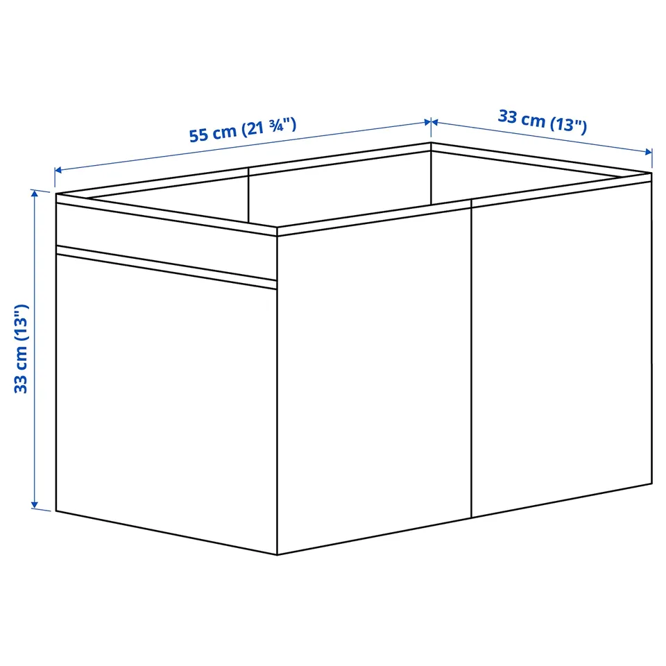 SLÄKT Box, beige, 55x33x33 cm