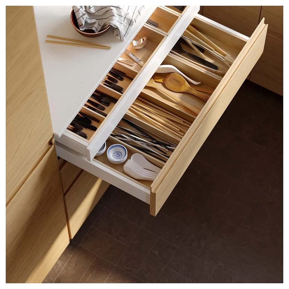 UPPDATERA Cutlery tray, light bamboo, 52x50 cm