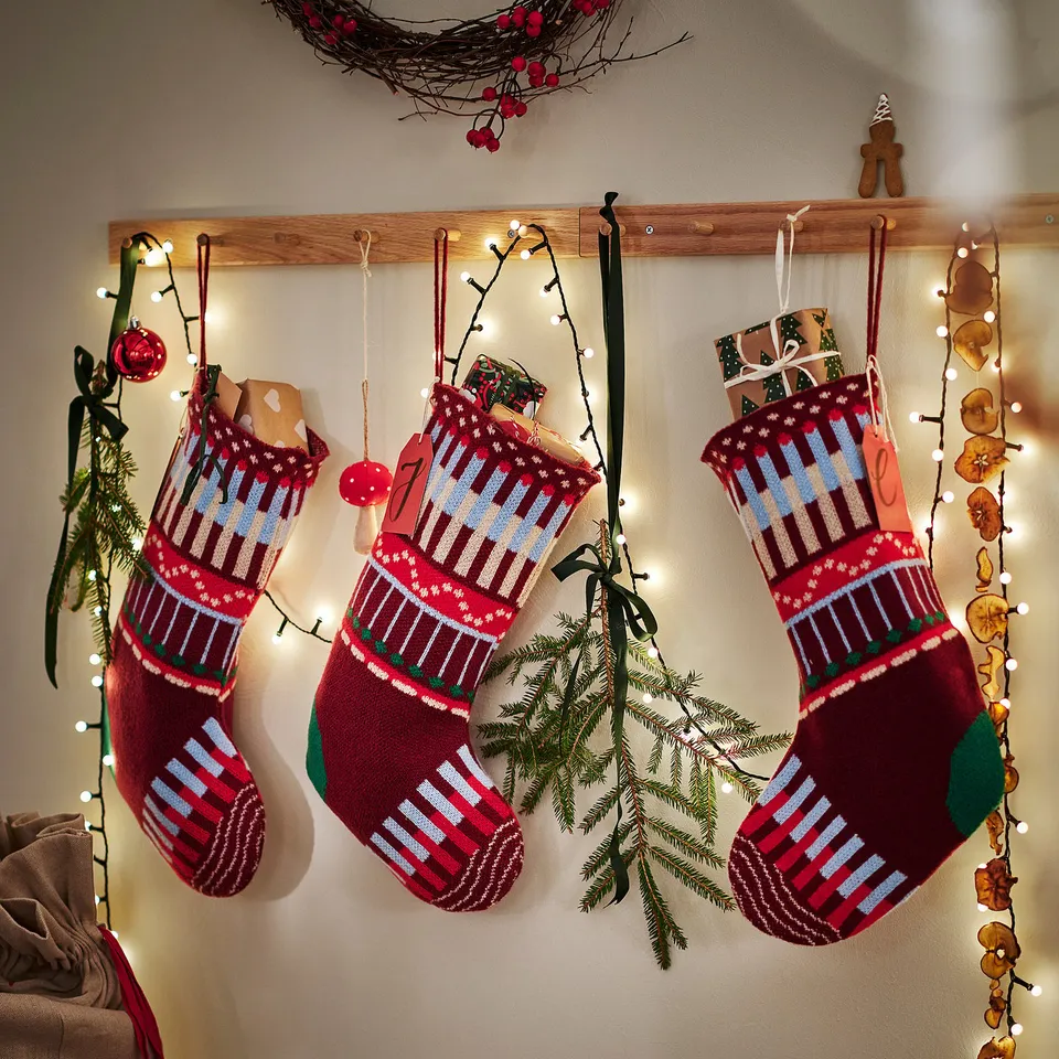 VINTERFINT Christmas stocking, striped multicolour
