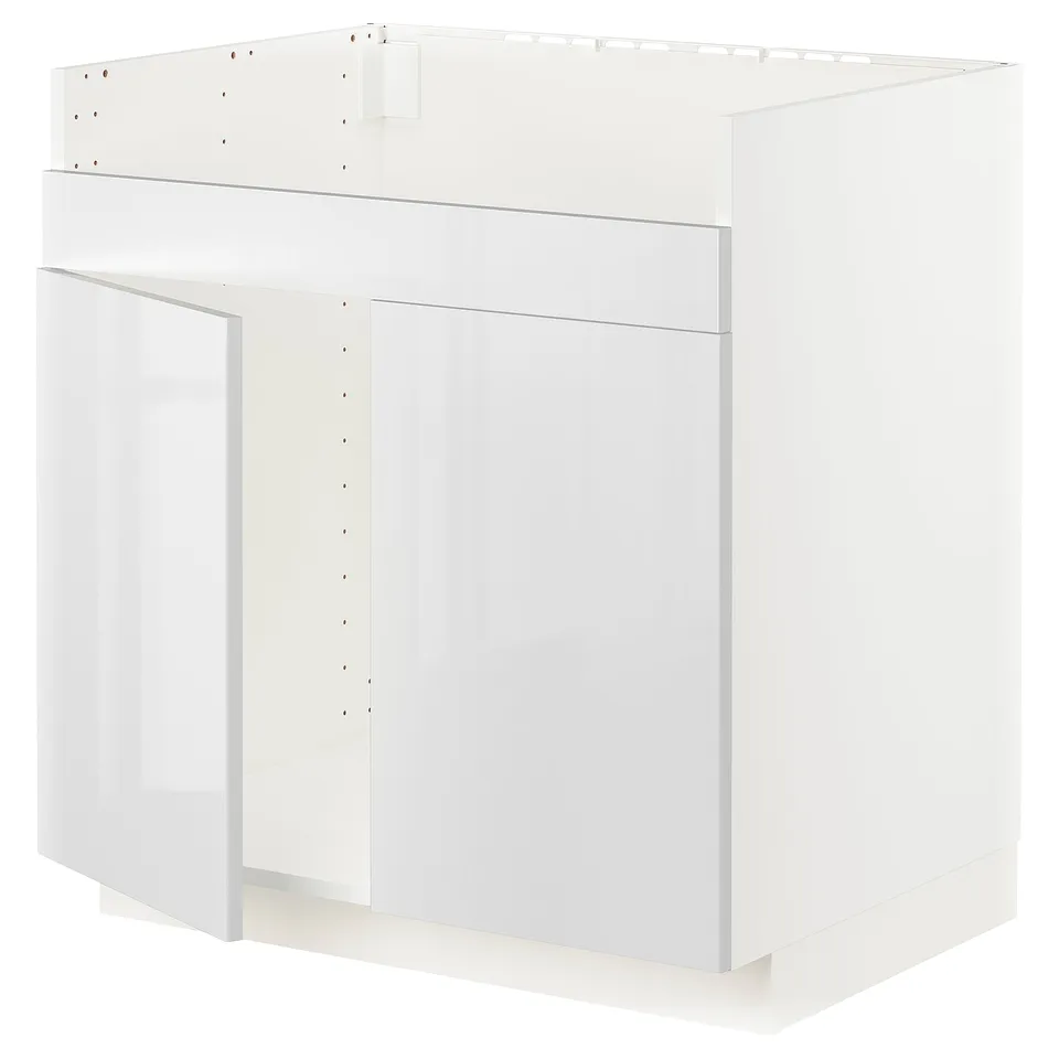 White kitchen cabinet - modern, high gloss, clean lines.
