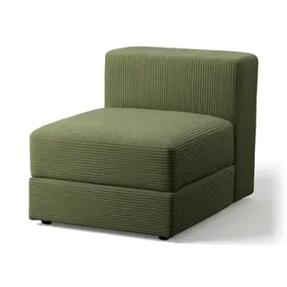 JÄTTEBO cover 1-seat module with storage, Samsala dark yellow-green