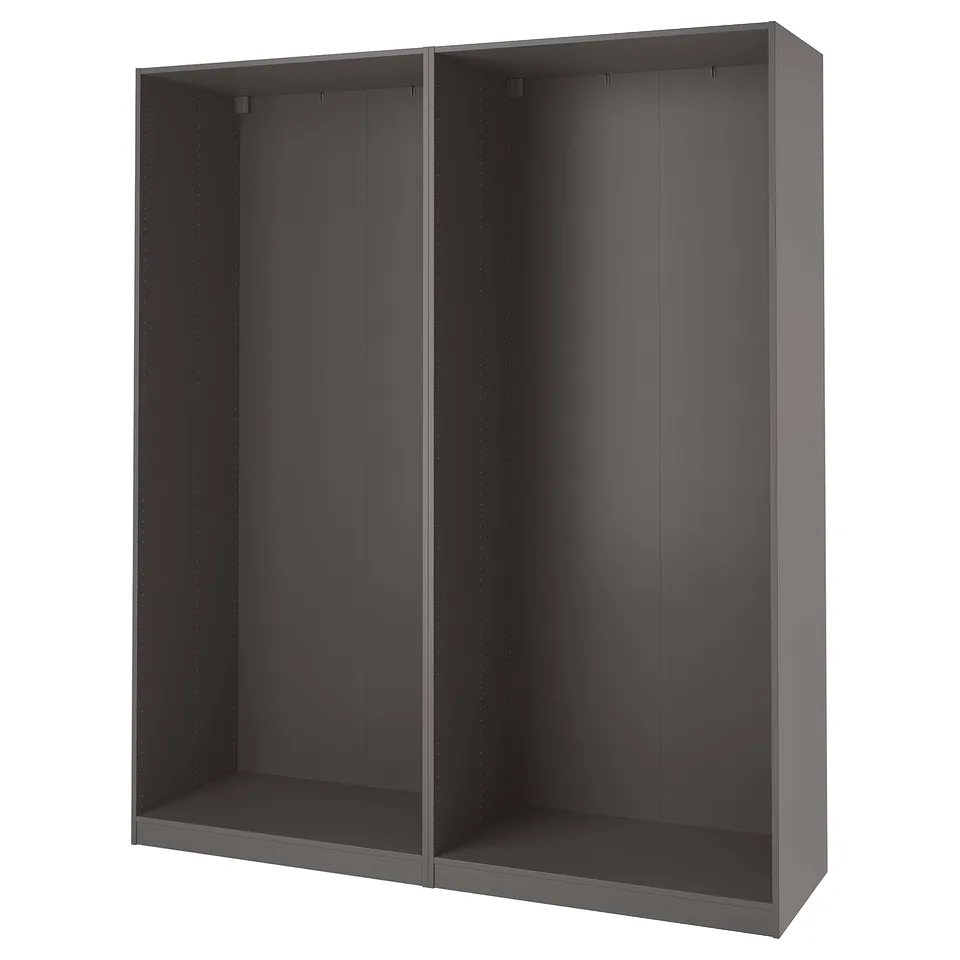 PAX wardrobe frame, grey, rectangular, minimalist design.