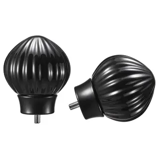 LERBRONIA finials, 1 pair, black/ceramic, Length 7 cm