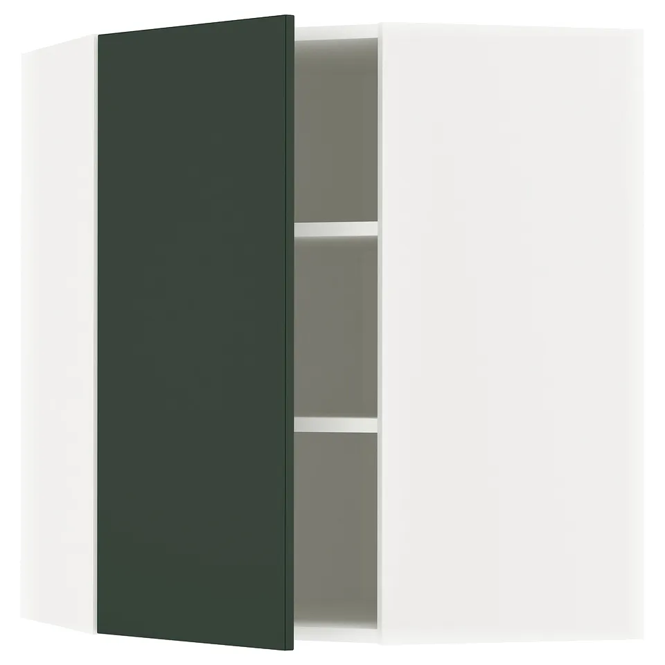 METOD kitchen cabinet, green, square, modern, adjustable shelves.
