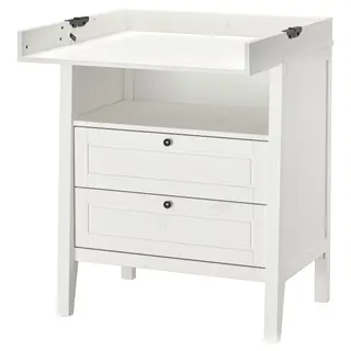 SUNDVIK changing table/chest of drawers, white, 78x79x99 cm