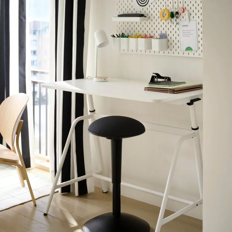 GLADHÖJDEN Desk sit/stand, white, 100x60 cm
