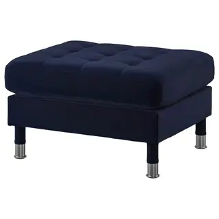 LANDSKRONA footstool, Djuparp dark blue/metal