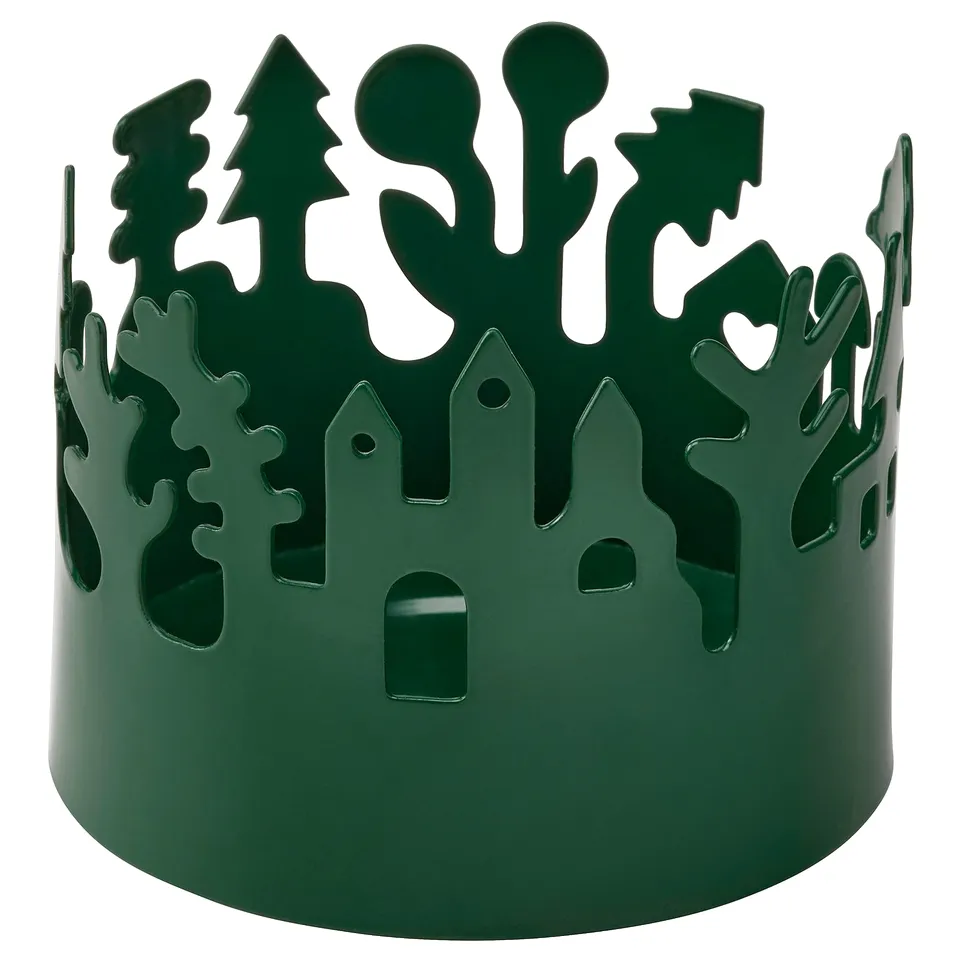 VINTERFINT Tealight holder, green, 6 cm