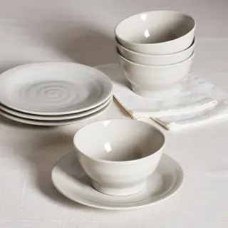 SANDSKÄDDA bowl/side plate,8 pieces set