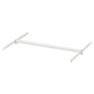 HJÄLPA clothes rail + 2 suspension rails, adjustable/white, 60-100x55 cm