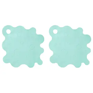 TRAMPSJÖN bathtub mat, light turquoise, 43x43 cm