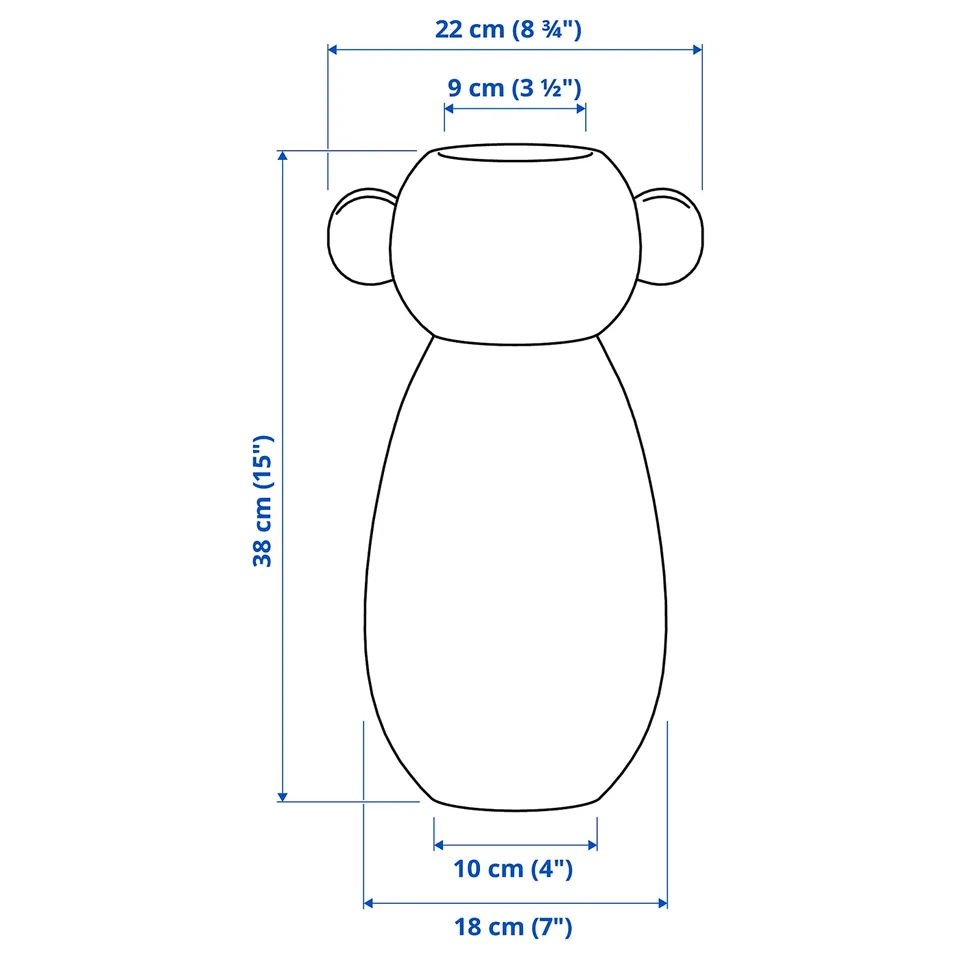 Illustration with measurements for the product: IKEA PS 2026.