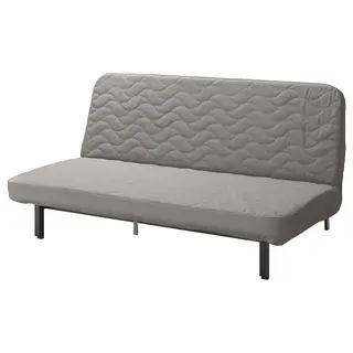 NYHAMN three-seat sofa-bed cover, Knisa grey/beige