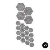 TRIXIG set: stick-on floor protectors set of 20 x3, grey