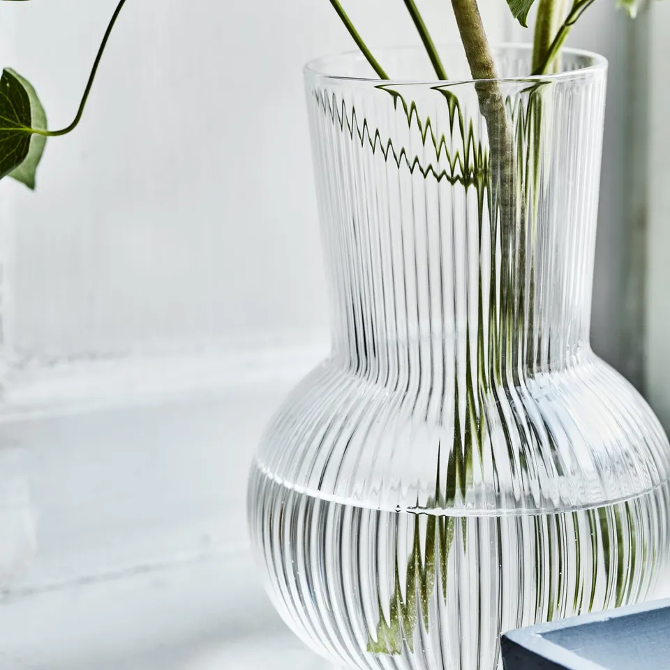 PÅDRAG Vase, clear glass, 17 cm