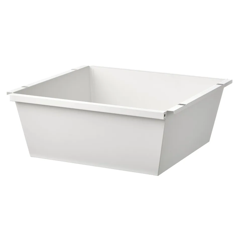 Jostén white square storage container, durable and moisture-resistant.