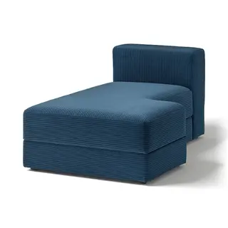 JÄTTEBO cover chaise longue module, right, Samsala dark blue