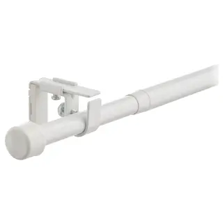 BEKRÄFTA curtain rod set, white, 120-210 cm 19 mm
