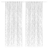 ALVINE SPETS net curtains, 1 pair, white/with heading tape, 145x160 cm